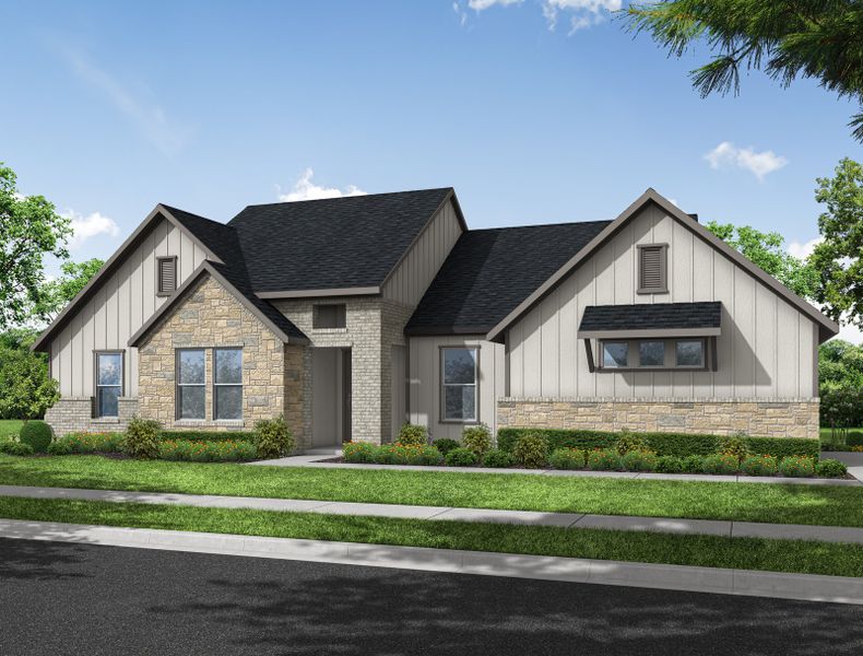 Front exterior of a home in the Estates of Palmer community, located in Waxahachie, TX (Image 13). Front exterior of a home in the Estates of Palmer community, located in Waxahachie, TX (Image 13).