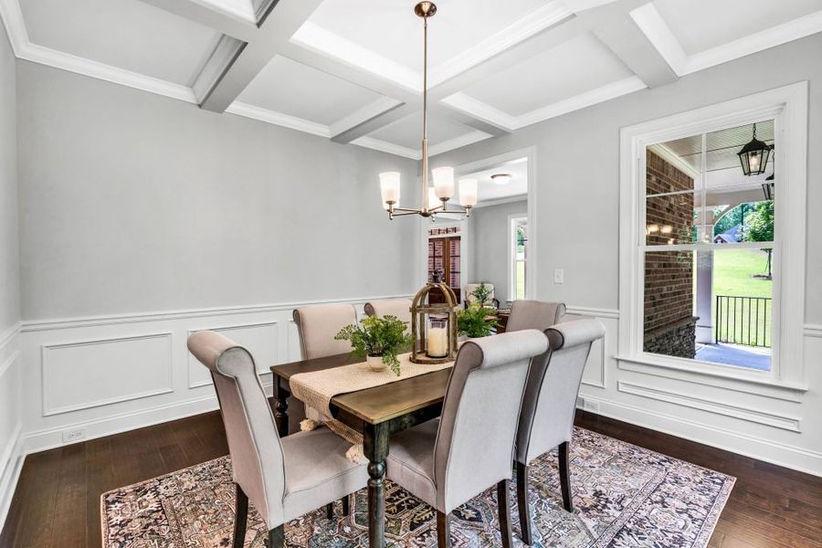 Furnished interior in a model home at The Estates at Hurricane Pointe in Douglasville (Image 38).