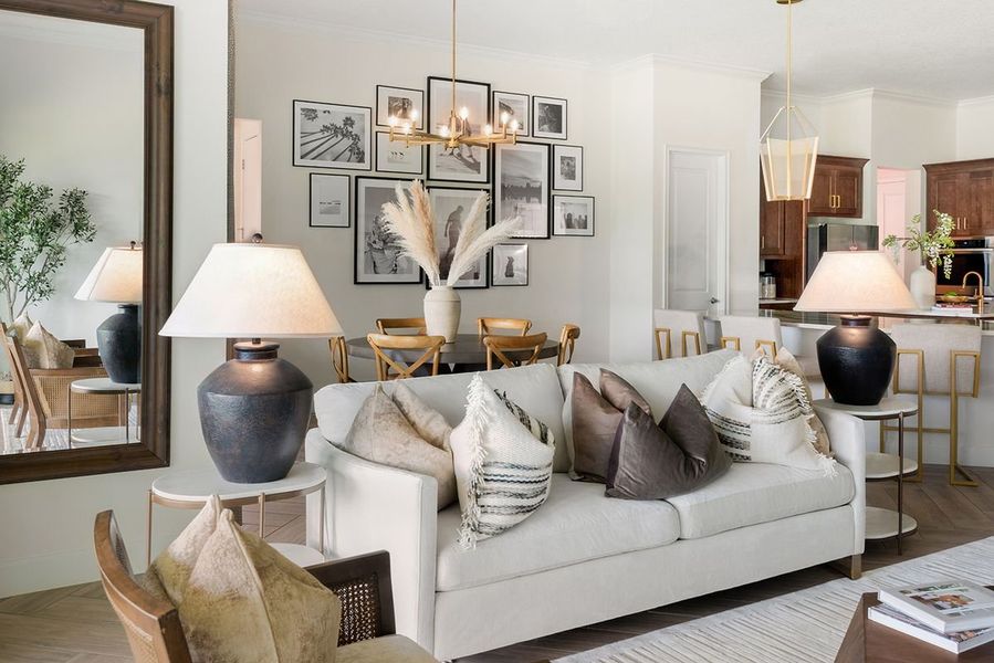 Furnished interior in a model home at Marisol Pointe at MiraBay Signature Series in Apollo Beach (Image 8).