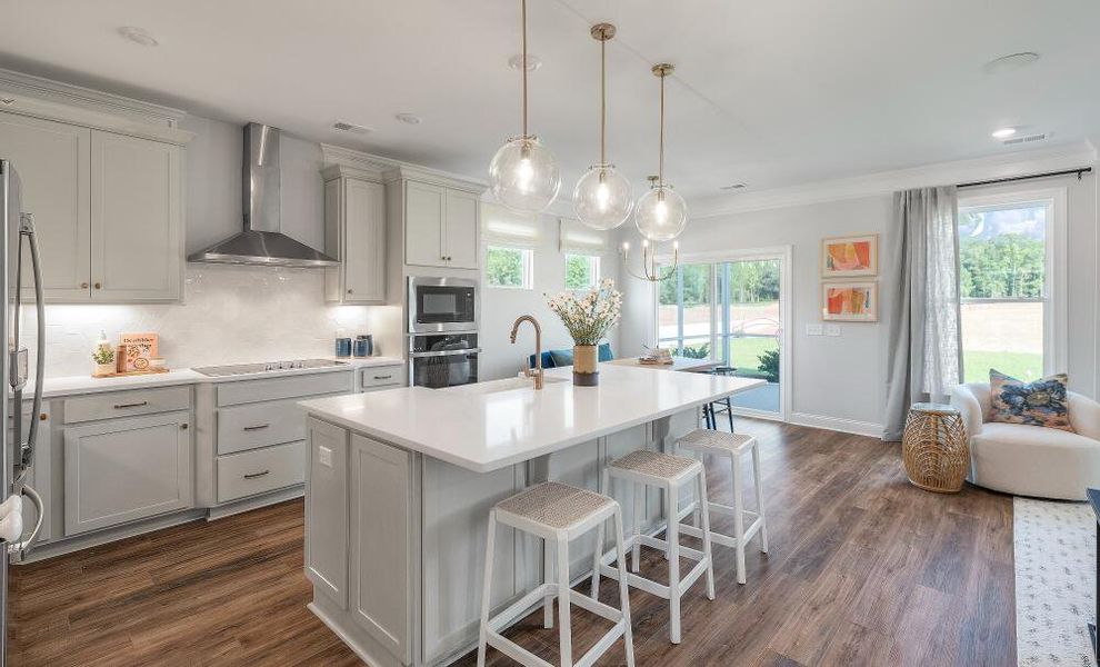 Furnished interior in a model home at Black Forest Pointe in Benson (Image 19).