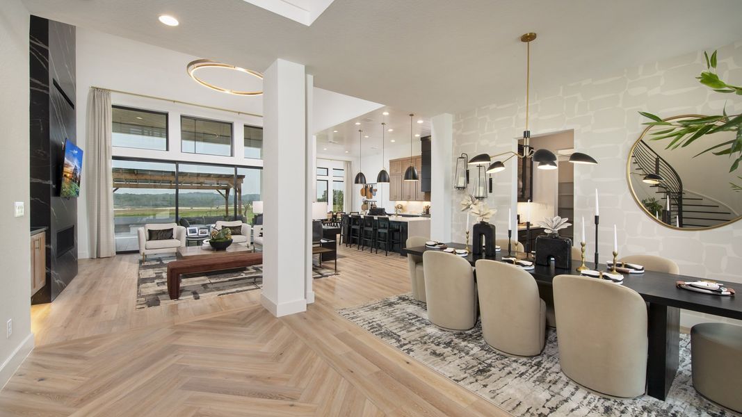 Furnished interior in a model home at George's Ranch Acre in Boerne (Image 6). Furnished interior in a model home at George's Ranch Acre in Boerne (Image 6).