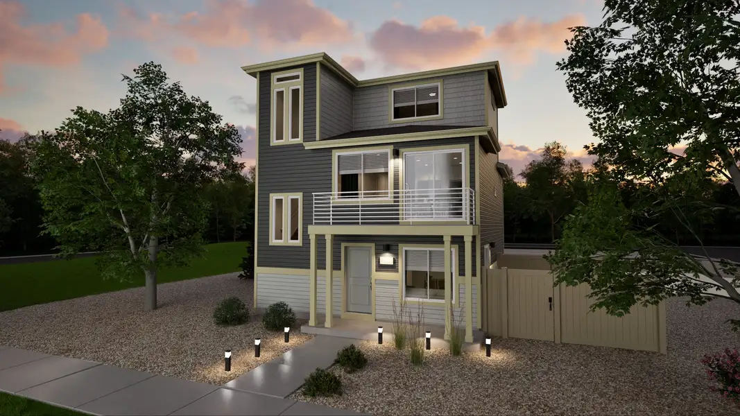 Front exterior of a home in the American Dream at Muegge Farms community, located in Bennett, CO (Image 3).