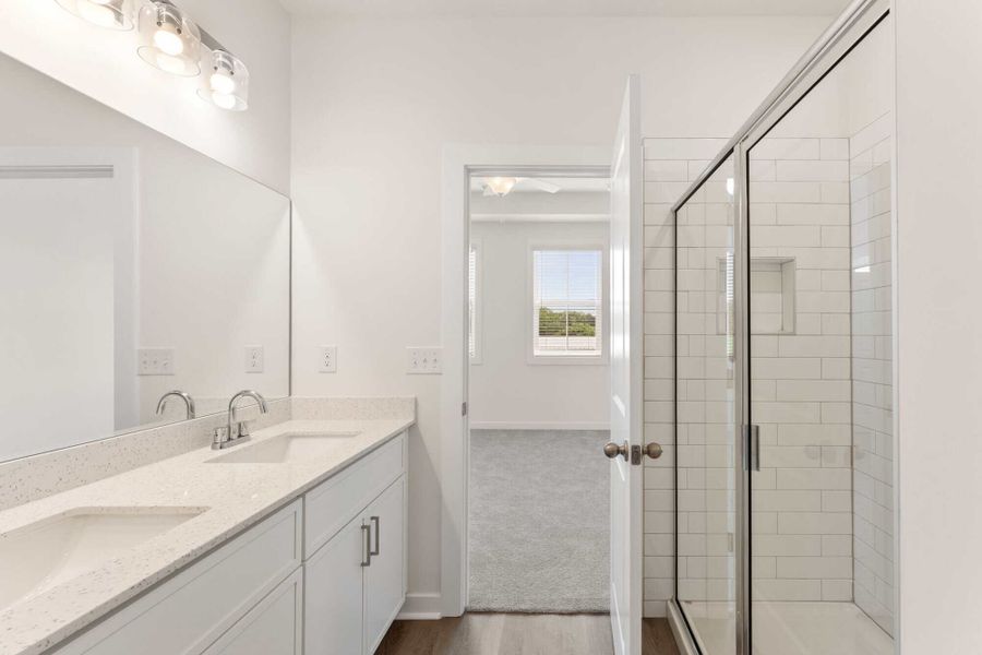 Furnished interior in a model home at Array in Atlanta (Image 7).
