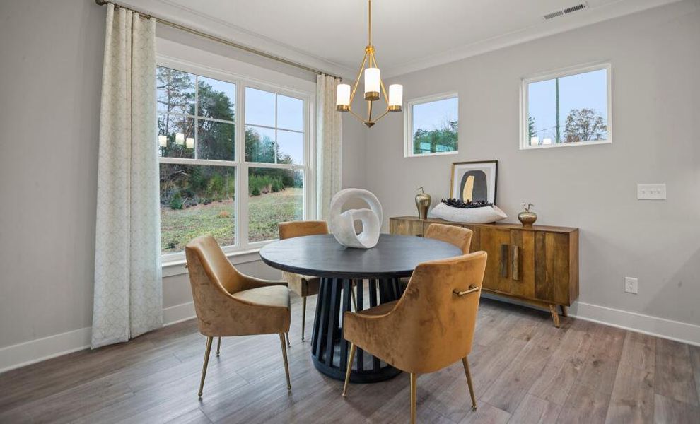 Furnished interior in a model home at Carraway in Greensboro (Image 17).
