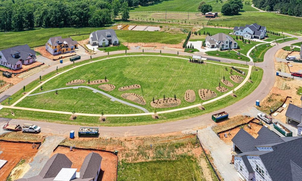 Aerial view of the Stephens Farm community in Huntersville, NC, showing layout and nearby surroundings (Image 1). Aerial view of the Stephens Farm community in Huntersville, NC, showing layout and nearby surroundings (Image 1).