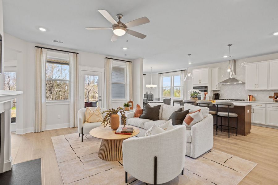 Furnished interior in a model home at The Pier South in Seneca (Image 23).