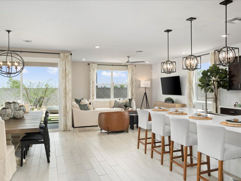 Great Room in the Lark Floorplan at Mesquite Mountain Ranch