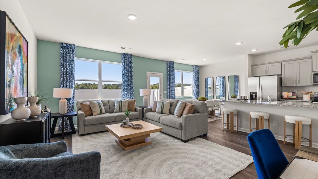 Furnished interior in a model home at Rushing Waters Townhomes in North Augusta (Image 16).