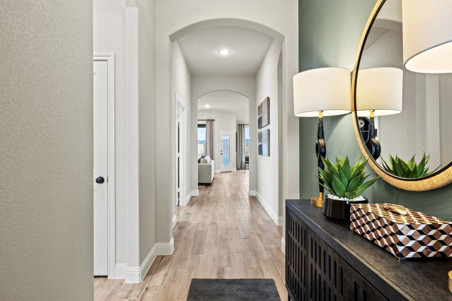 Furnished interior in a model home at Mockingbird Hills - Signature Series in Joshua (Image 30).