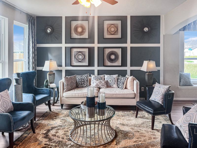 Furnished interior in a model home at Kendall Lakes in Alvin (Image 8). Furnished interior in a model home at Kendall Lakes in Alvin (Image 8).