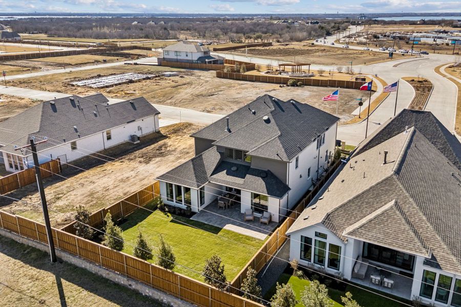 Aerial view of the Lakewood Village community in Lakewood Village, TX, showing layout and nearby surroundings (Image 12).