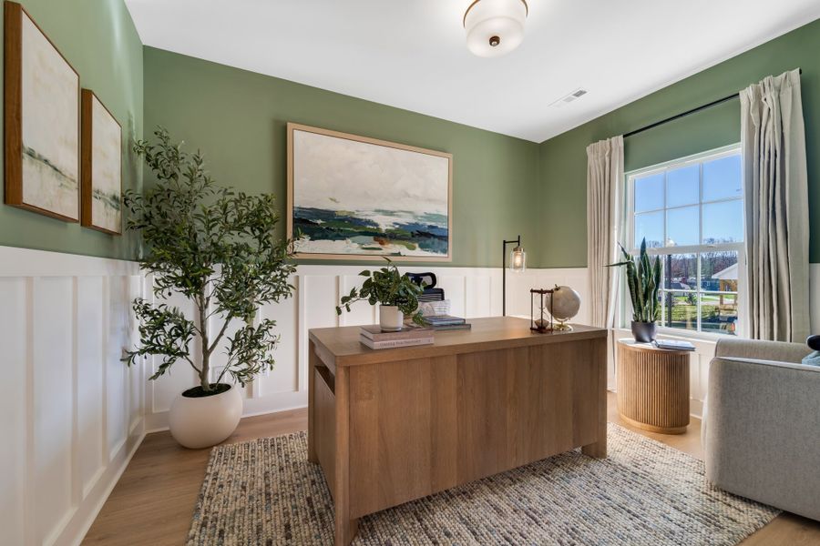 Furnished interior in a model home at Brush Creek in Fairview (Image 5).