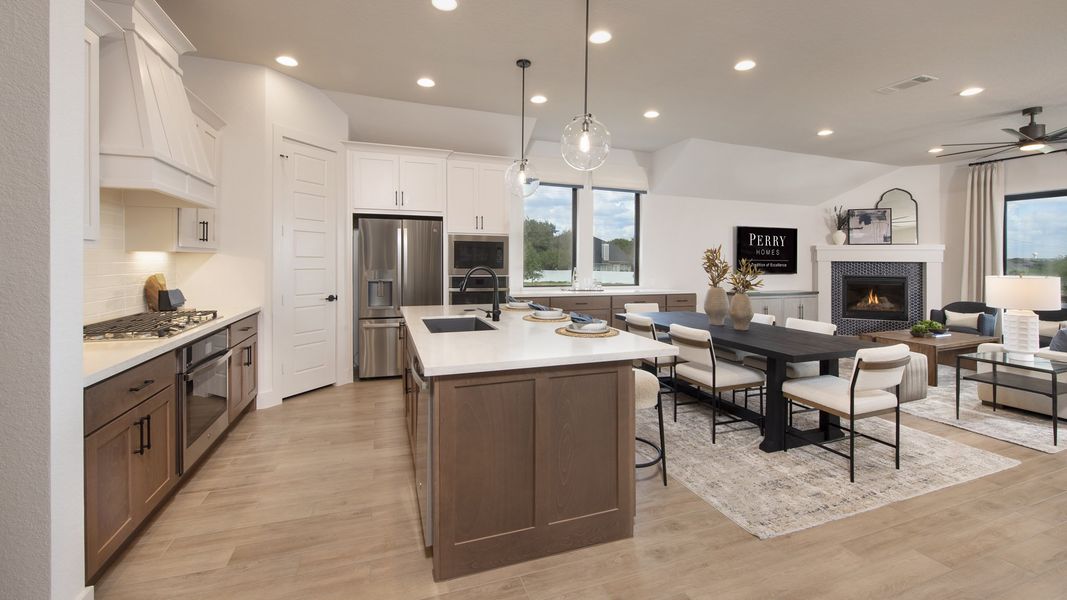 Furnished interior in a model home at Cibolo Valley Heights 65' in Cibolo (Image 8).