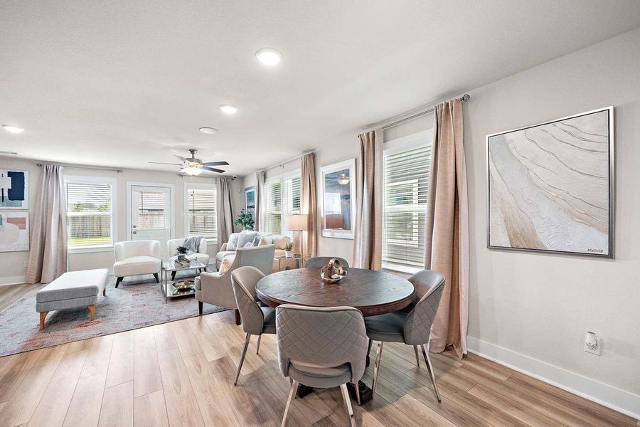 Furnished interior in a model home at Haven at Kieth Harrow in Cypress (Image 7).