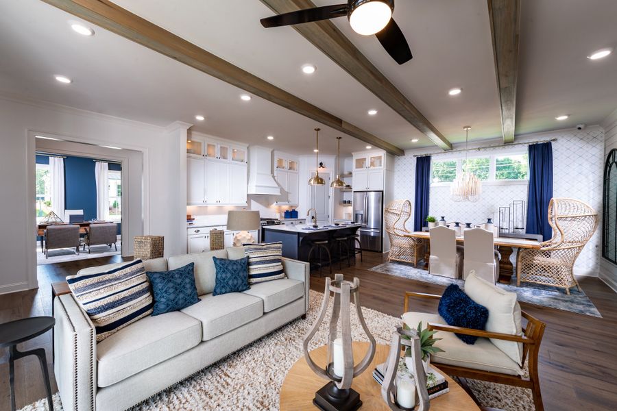 McDaniel Model Home Family Room View to Kitchen