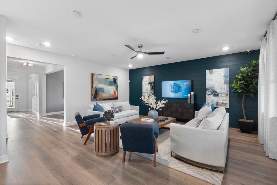 Furnished interior in a model home at Vintner Reserve in Clermont (Image 7).