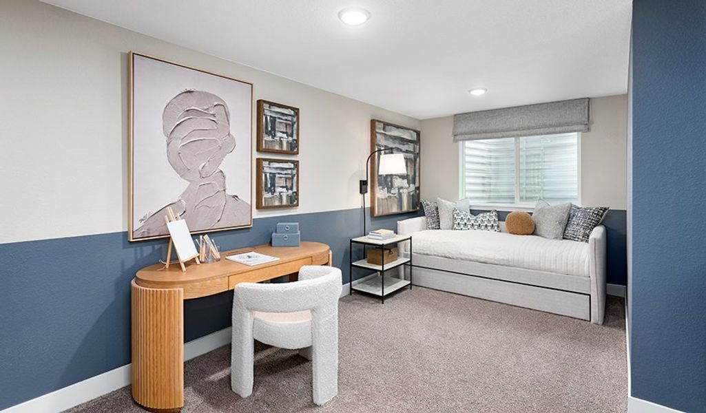 Furnished interior in a model home at The Duos at Looking Glass in Parker (Image 44). Furnished interior in a model home at The Duos at Looking Glass in Parker (Image 44).