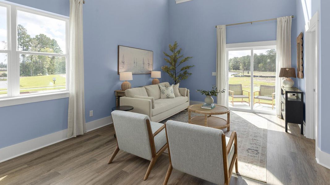 Furnished interior in a model home at The Palms at Indigo Preserve Townhomes in Leland (Image 21).