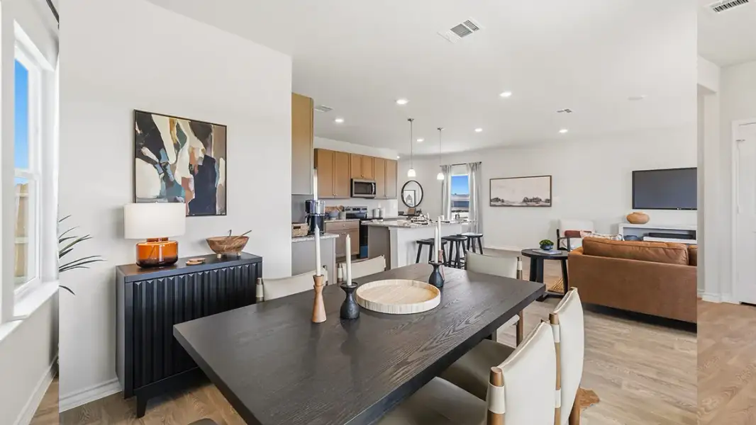 Furnished interior in a model home at Saddle Ridge Estates in Lytle (Image 10).
