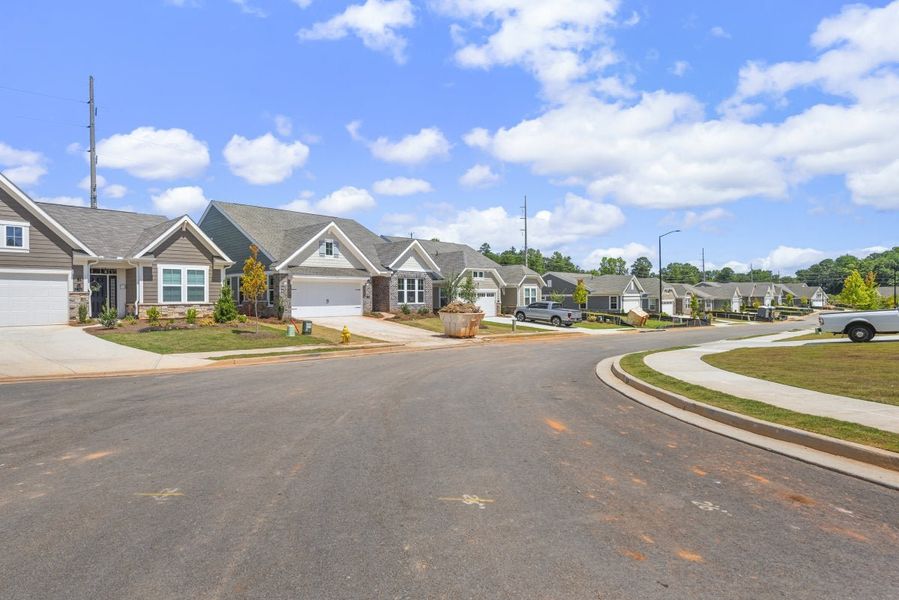 Aerial view of the Laurel Farms community in Dallas, GA, showing layout and nearby surroundings (Image 15).