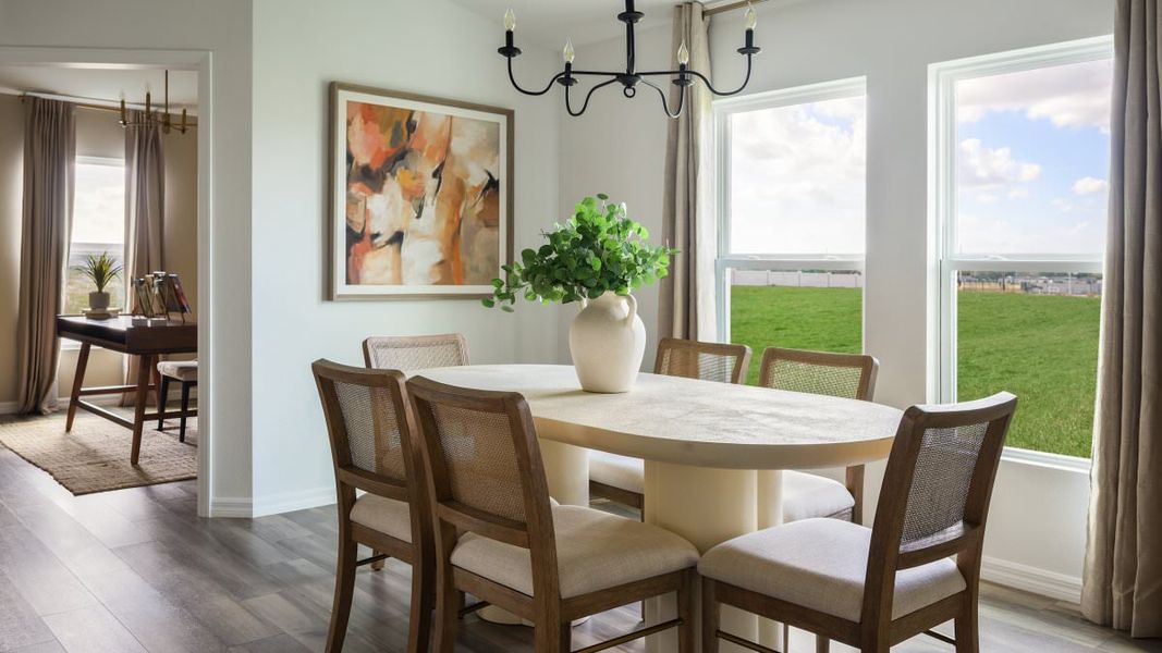 Furnished interior in a model home at Gum Lake Preserve in Lake Alfred (Image 5).