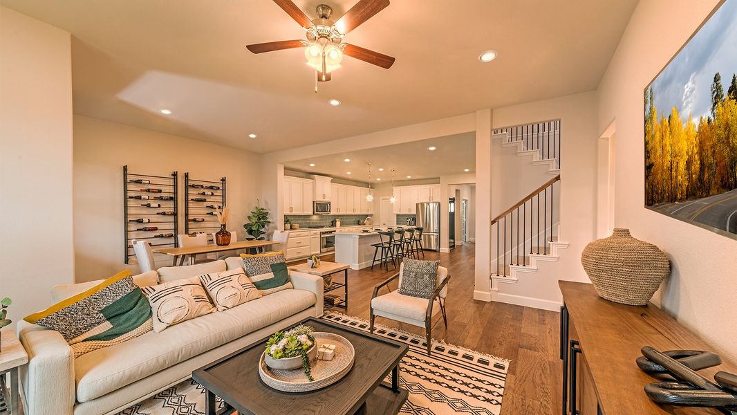Furnished interior in a model home at Stark Farms in Denton (Image 4). Furnished interior in a model home at Stark Farms in Denton (Image 4).