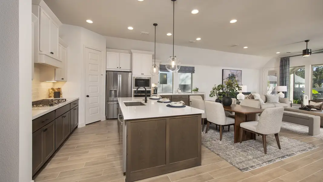 Furnished interior in a model home at Two Step Farm 50' in Montgomery (Image 8). Furnished interior in a model home at Two Step Farm 50' in Montgomery (Image 8).