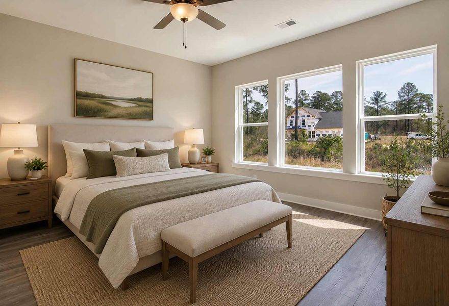 Furnished interior in a model home at Point Hope – Park Collection in Charleston (Image 6).