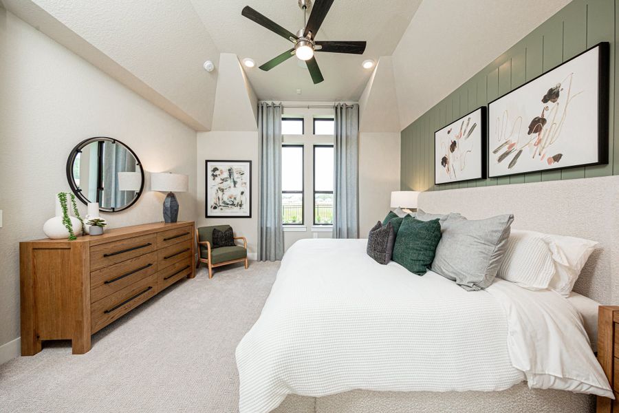 Furnished interior in a model home at The Highlands in Porter (Image 4).