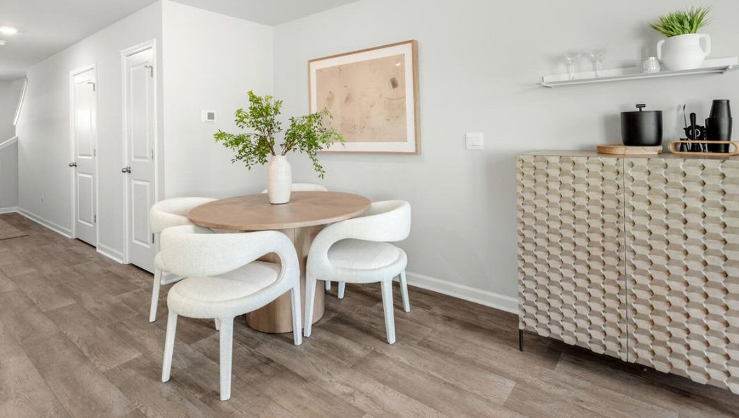 Furnished interior in a model home at Waterside Townhomes in Surf City (Image 8).