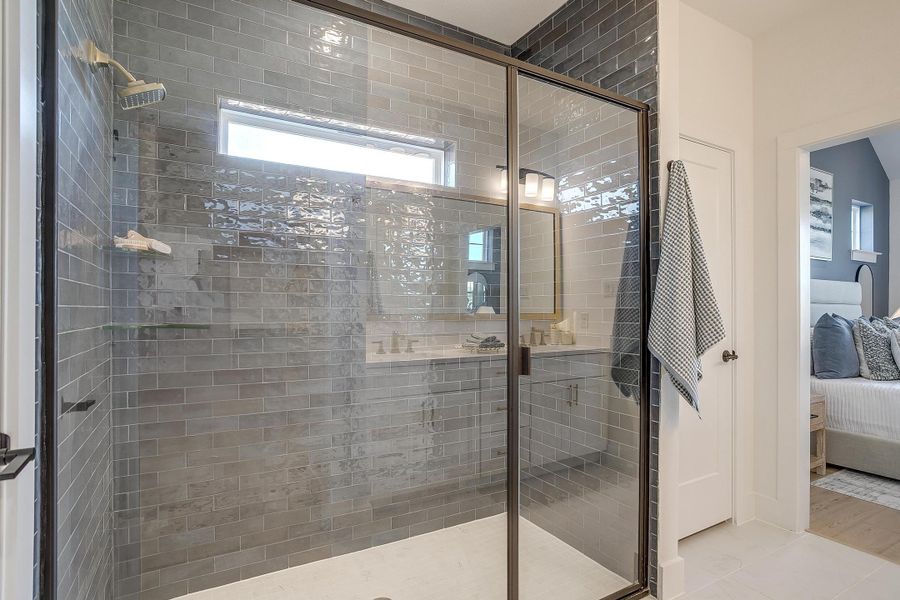 Furnished interior in a model home at MidTowne in Midlothian (Image 36).