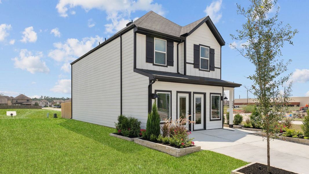 Front exterior of a home in the Bridges on Lake Houston Villas community, located in Humble, TX (Image 5). Front exterior of a home in the Bridges on Lake Houston Villas community, located in Humble, TX (Image 5).