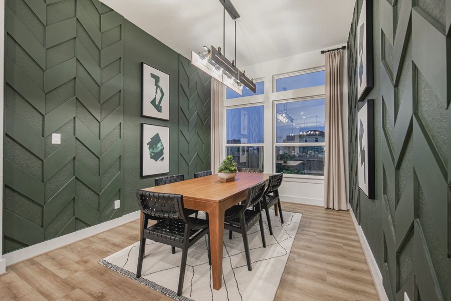 Furnished interior in a model home at Mesa Western in Cibolo (Image 8).