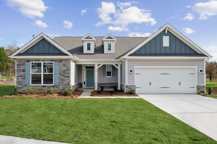 A house with a garage. A house with a garage.