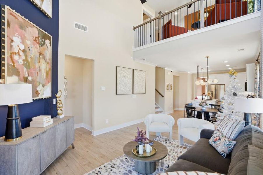 Furnished interior in a model home at Blythe Mill Townhomes in Waxhaw (Image 22). Furnished interior in a model home at Blythe Mill Townhomes in Waxhaw (Image 22).