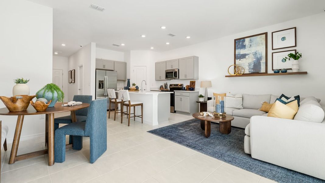 Furnished interior in a model home at The Towns at Tiburon in Nokomis (Image 37).