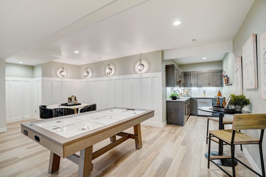 Furnished interior in a model home at Kitchel Lake at Serratoga Falls in Timnath (Image 45).