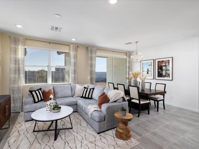 Furnished interior in a model home at Bella Vista Farms Estate Series in Queen Creek (Image 21). Furnished interior in a model home at Bella Vista Farms Estate Series in Queen Creek (Image 21).