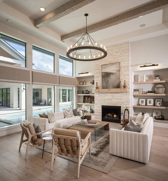 Furnished interior in a model home at Fulshear Rose Estates in Brookshire (Image 18).