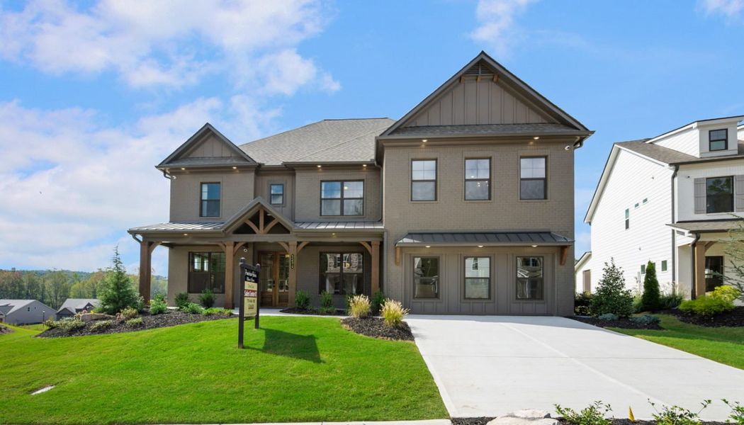 Front exterior of a home in the Ponderosa Farms Manor community, located in Gainesville, GA (Image 2). Front exterior of a home in the Ponderosa Farms Manor community, located in Gainesville, GA (Image 2).