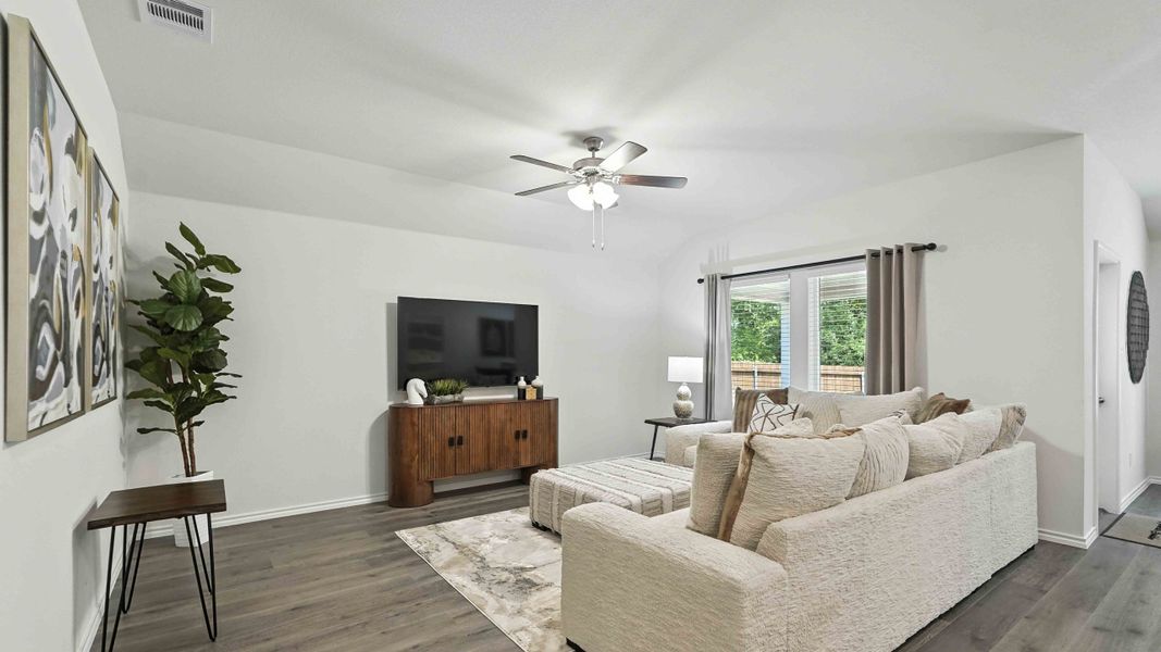 Furnished interior in a model home at Oak Valley Estates in Bullard (Image 3).