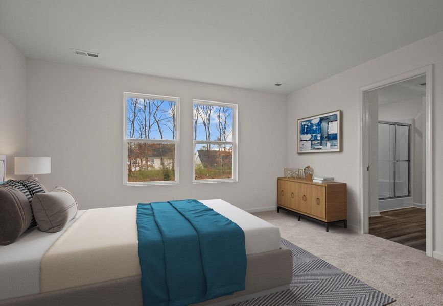 Furnished interior in a model home at Wilson's Walk in Clayton (Image 8).