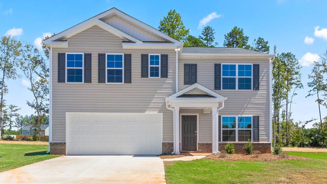 Front exterior of a home in the Collett Farm community, located in Trinity, NC (Image 2).