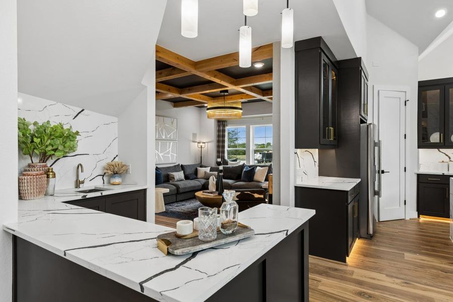 Furnished interior in a model home at Creekside at Elevon in Lavon (Image 20).