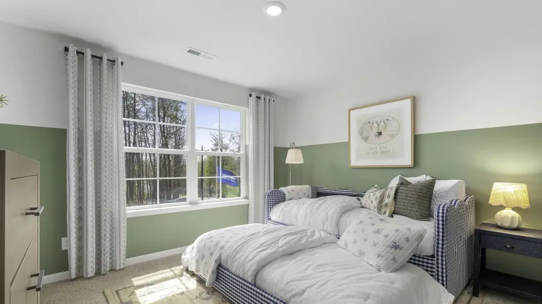 Furnished interior in a model home at Skybrooke in High Point (Image 13).