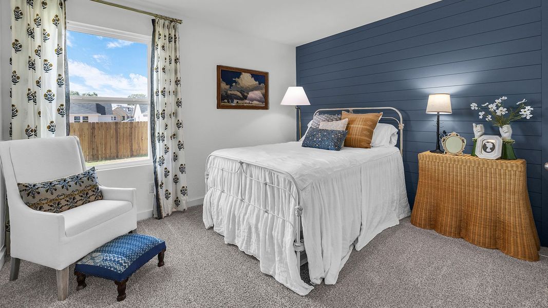 Furnished interior in a model home at Sonoma Oaks in Fredericksburg (Image 36).