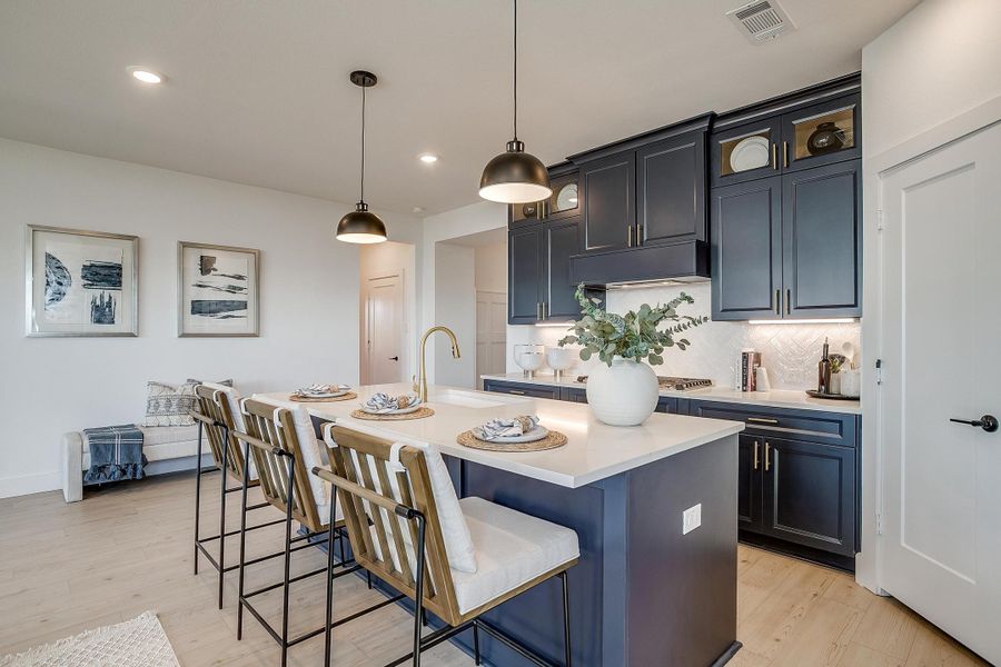 Furnished interior in a model home at MidTowne in Midlothian (Image 7).