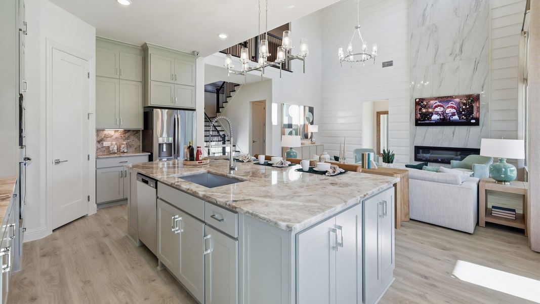 Furnished interior in a model home at Lakeshore Bluffs in Shady Shores (Image 21).