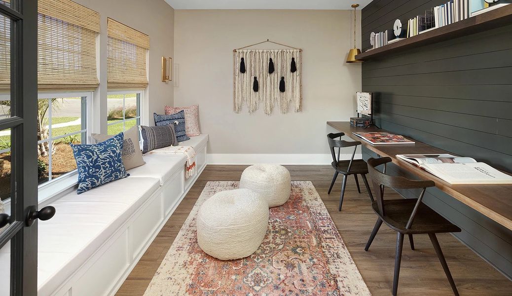 Furnished interior in a model home at Tea Farm: Presidents Series in Ravenel (Image 6).