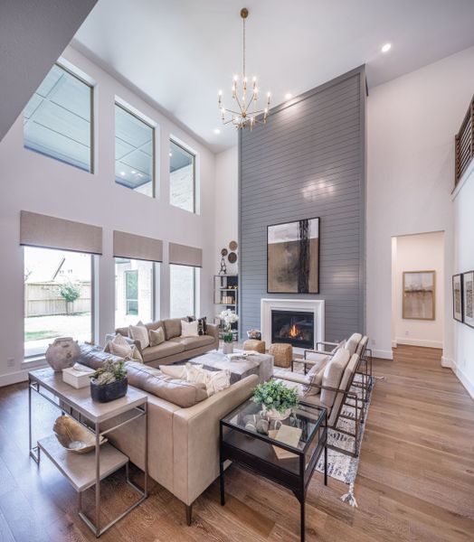 Furnished interior in a model home at The Highlands in Porter (Image 23).